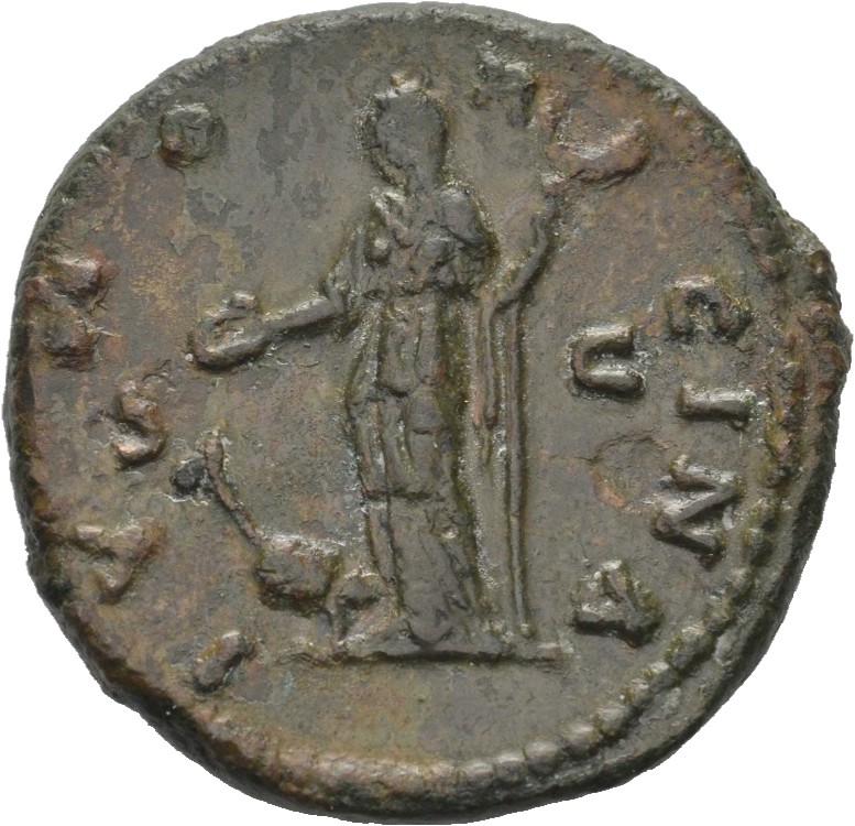 RIC III Marcus Aurelius 1752 Marcus Aurelius reverse, Juno, veiled, draped, standing left, holding patera in extended righ...