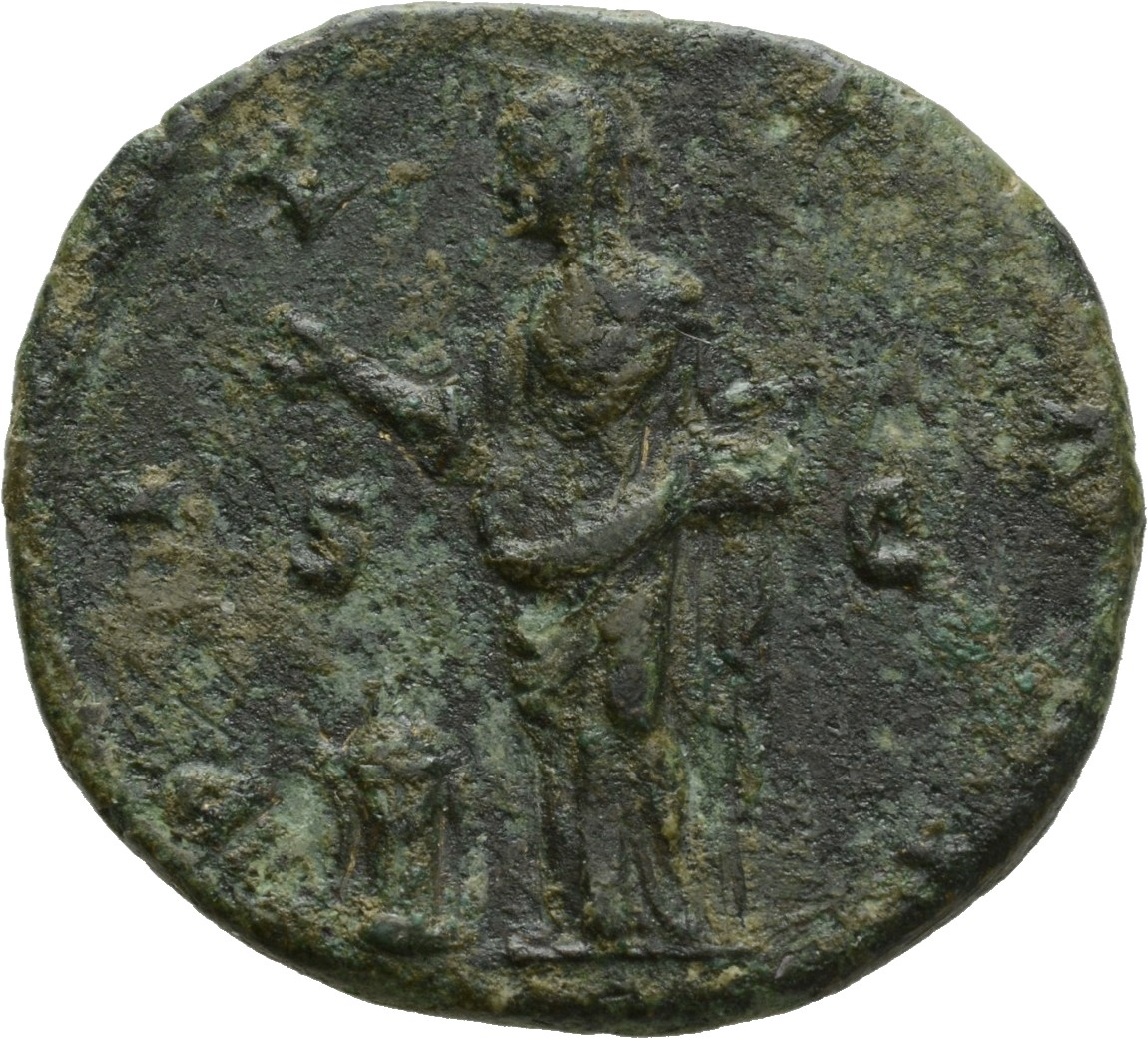 RIC III Marcus Aurelius 1757 Marcus Aurelius reverse, Pietas, veiled, draped, standing left, dropping incense from right h...