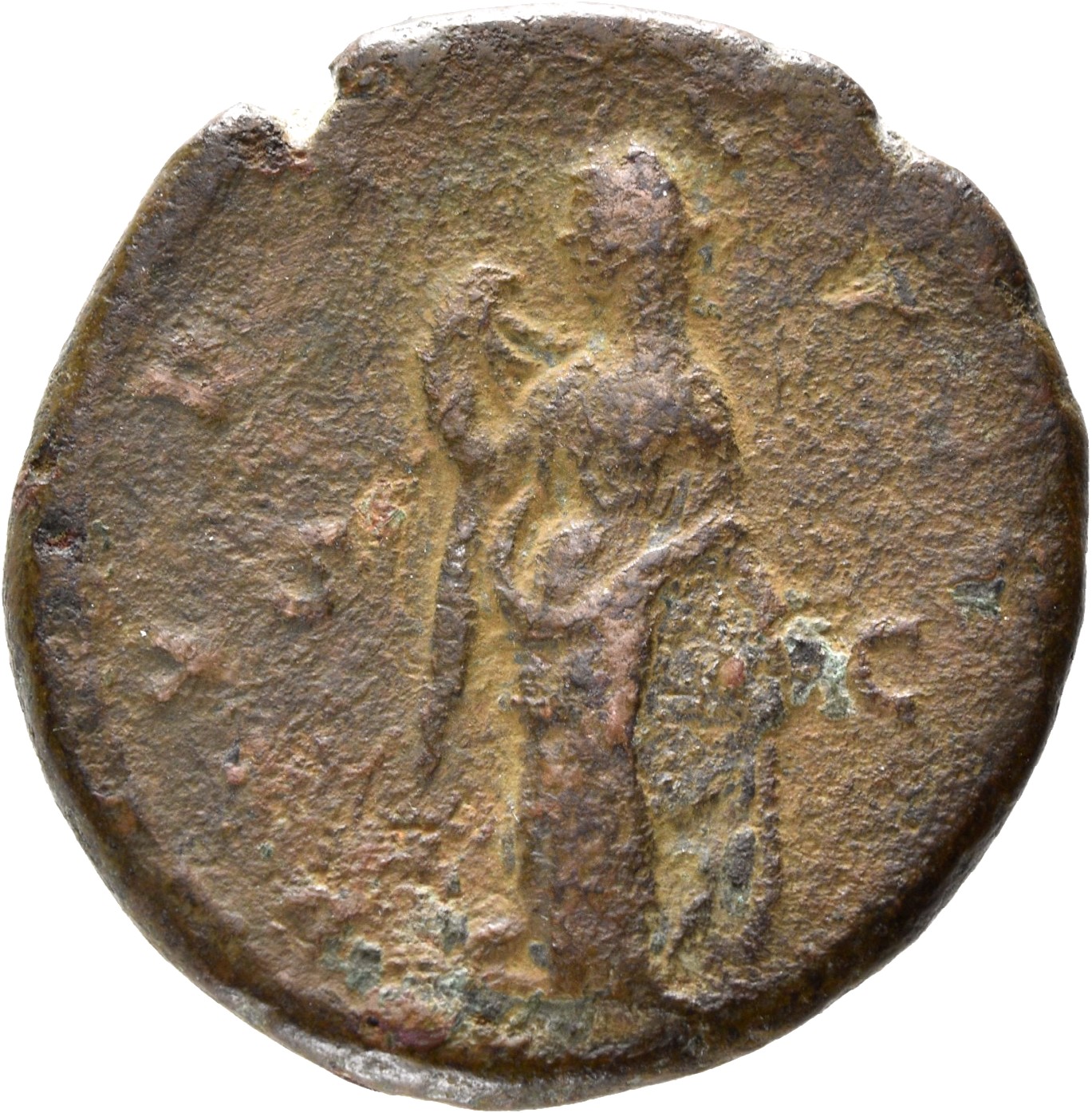 RIC III Marcus Aurelius 1758 Marcus Aurelius reverse, Pudicitia, veiled, draped, standing left, lifting veil in right hand...