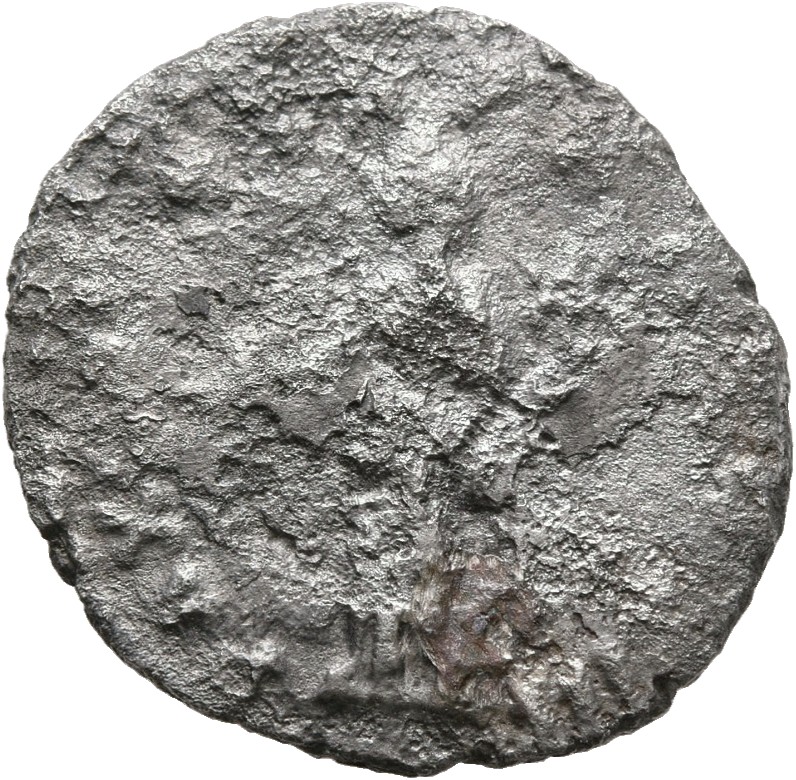 RIC III Marcus Aurelius 176 Marcus Aurelius reverse, Providentia, draped, standing left, pointing wand in right hand at gl...