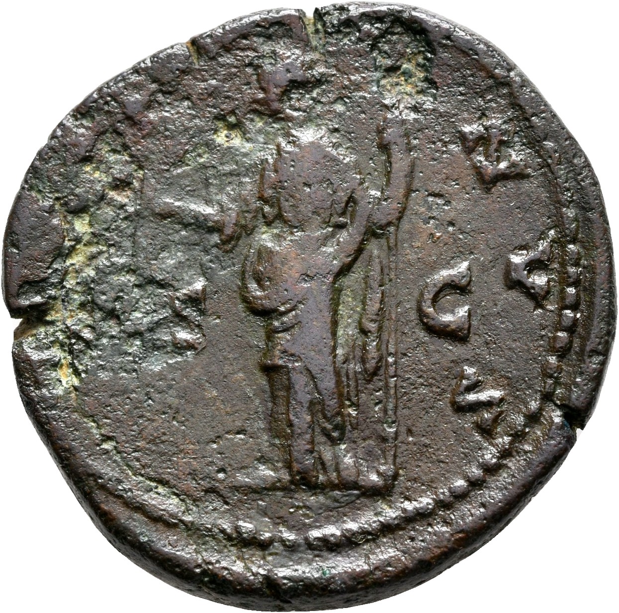 RIC III Marcus Aurelius 1764 Marcus Aurelius reverse, Venus, draped, standing left, holding apple in right hand and sceptr...