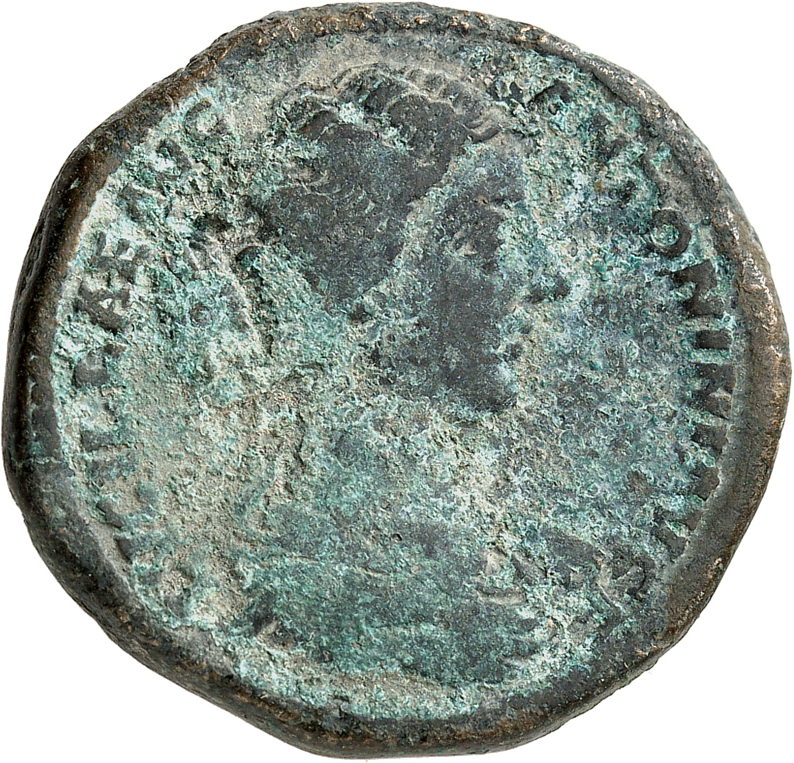 RIC III Marcus Aurelius 1767 Marcus Aurelius obverse, Bust of Lucilla, hair waved and fastened in a low chignon at back of...