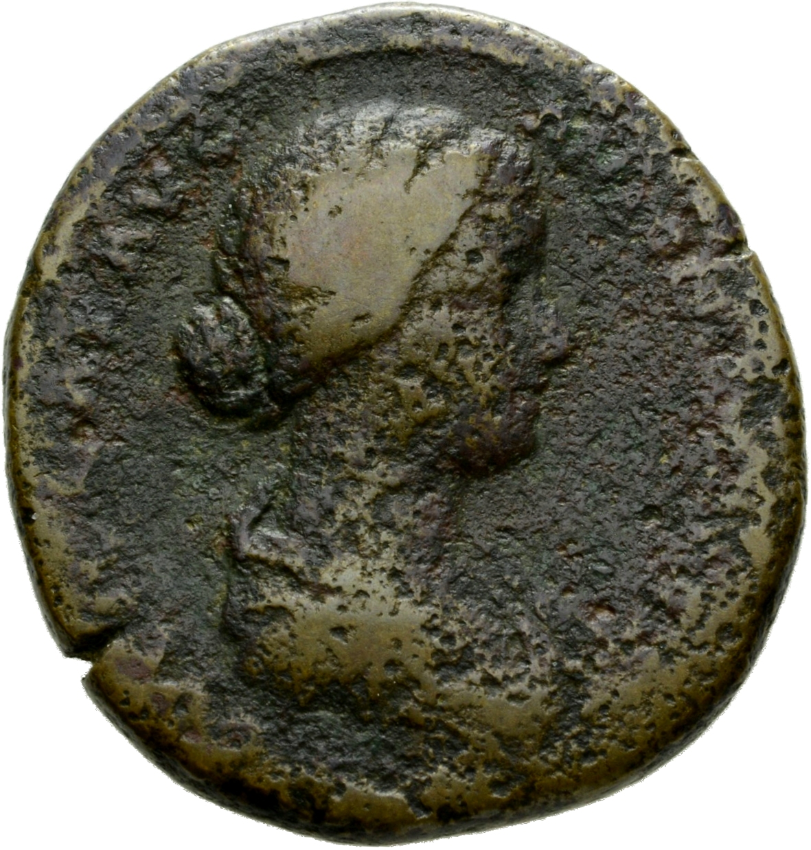 RIC III Marcus Aurelius 1770 Marcus Aurelius obverse, Bust of Lucilla, hair waved and fastened in a low chignon at back of...