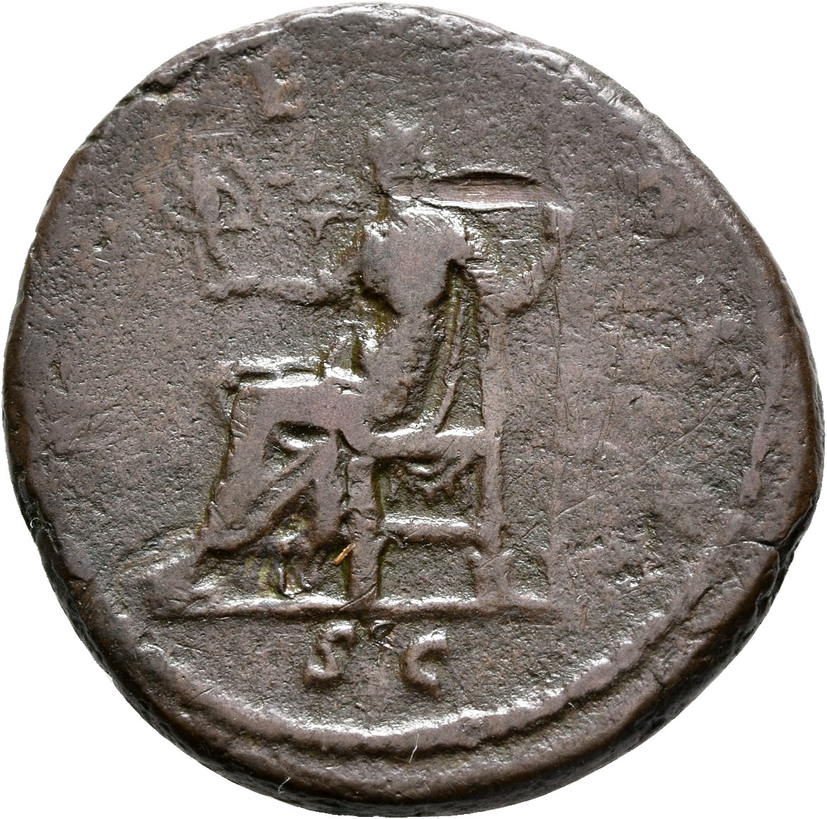 RIC III Marcus Aurelius 1777 Marcus Aurelius reverse, Venus, draped, seated left, holding winged Victory in extended right...