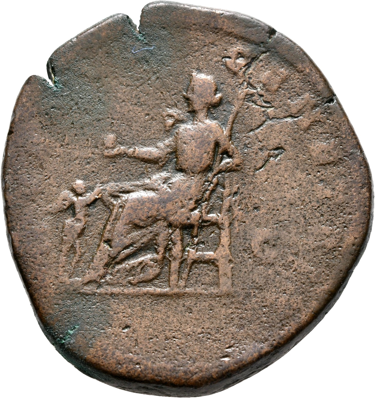 RIC III Marcus Aurelius 1778 Marcus Aurelius reverse, Venus, draped, seated left, holding apple in extended right hand and...