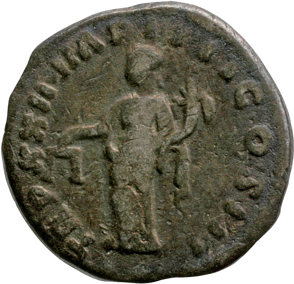 RIC III Marcus Aurelius 178 Marcus Aurelius reverse, Aequitas, draped, standing left, holding scales in right hand and cor...