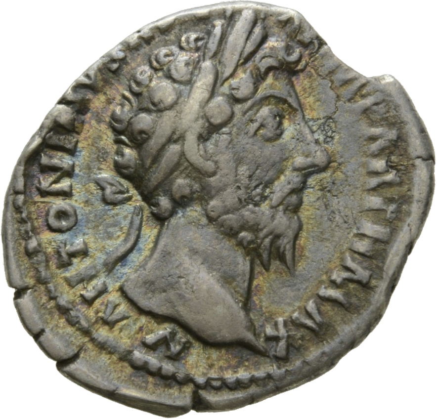 RIC III Marcus Aurelius 192 Marcus Aurelius obverse, Head of Marcus Aurelius, laureate, right