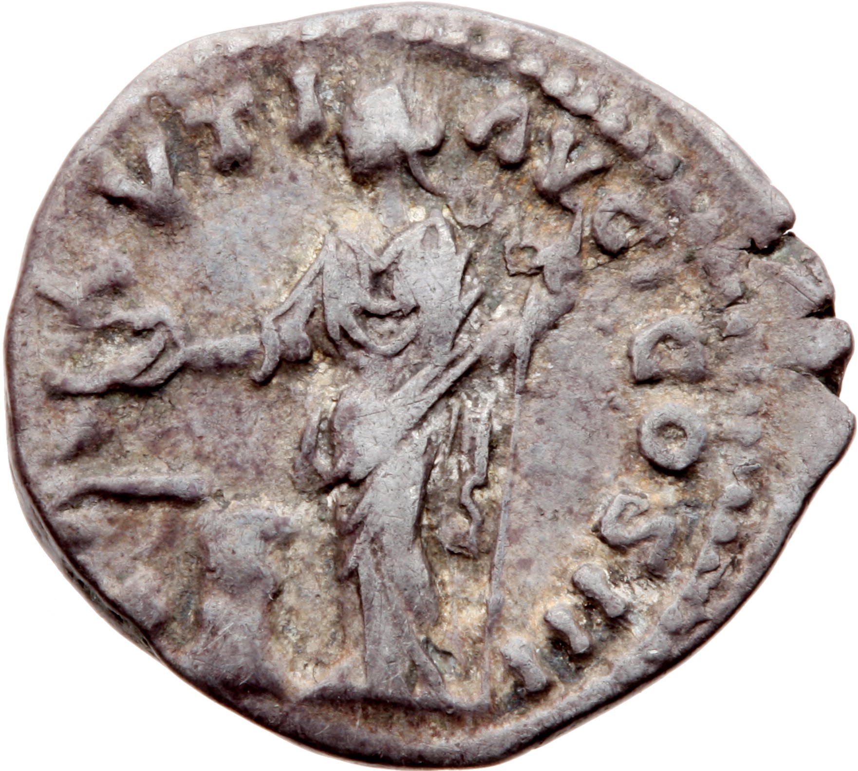 RIC III Marcus Aurelius 207 Marcus Aurelius reverse, Salus, draped, standing front, head left, feeding out of patera in ri...