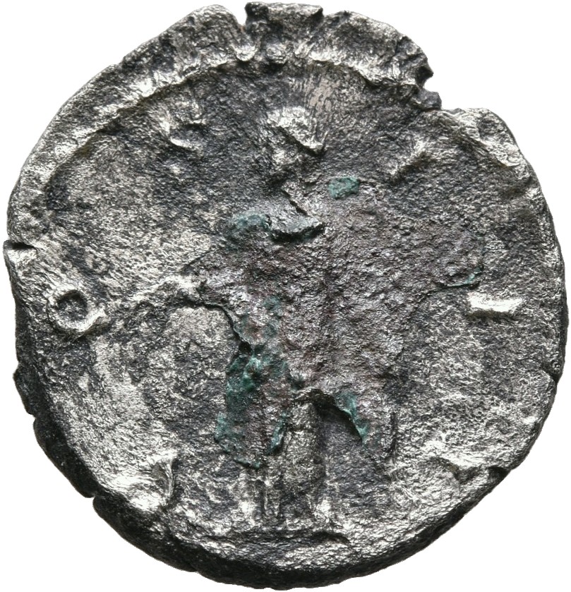 RIC III Marcus Aurelius 212 Marcus Aurelius reverse, Diana, draped, standing front, head left, holding arrow in extended r...