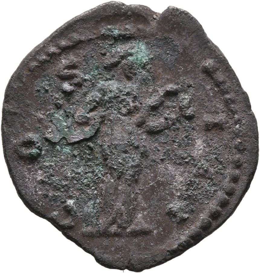 RIC III Marcus Aurelius 216 Marcus Aurelius reverse, Salus, draped, standing right, feeding with round object in left hand...