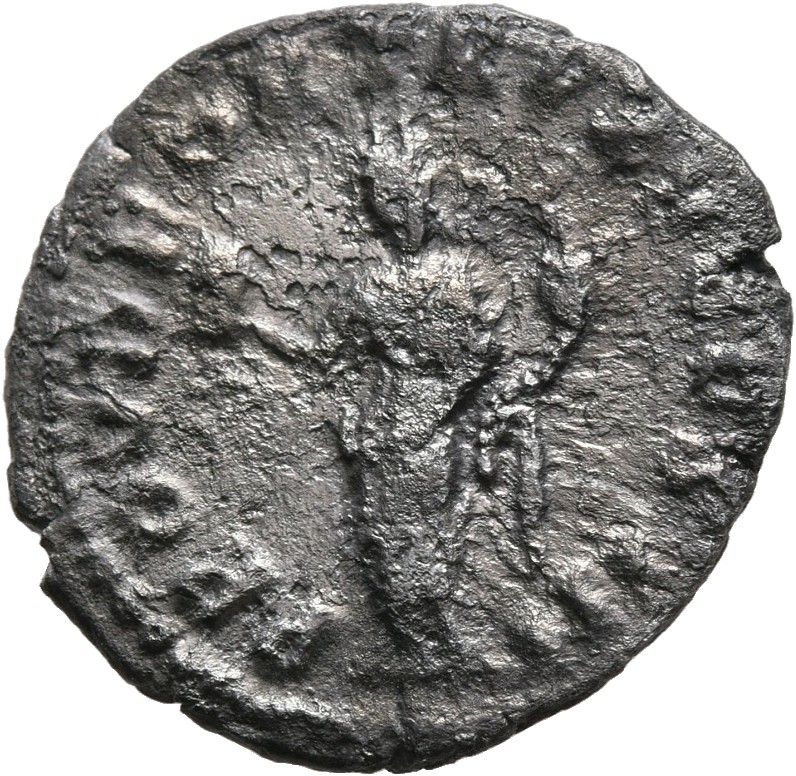 RIC III Marcus Aurelius 23 Marcus Aurelius reverse, Providentia, draped, standing left, holding up globe in right hand and...