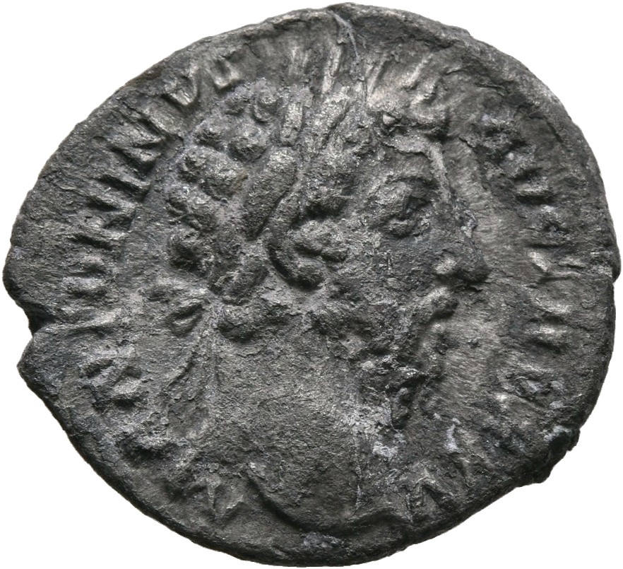 RIC III Marcus Aurelius 233 Marcus Aurelius obverse, Head of Marcus Aurelius, laureate, right