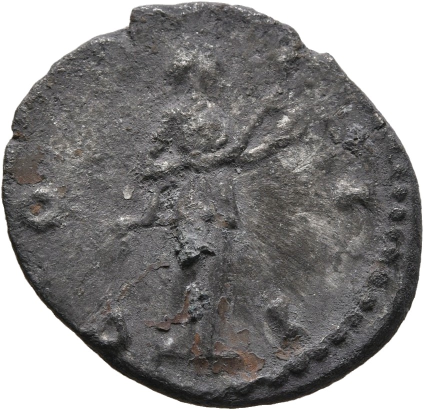 RIC III Marcus Aurelius 234 Marcus Aurelius reverse, Salus, draped, standing right, feeding with round object held in left...