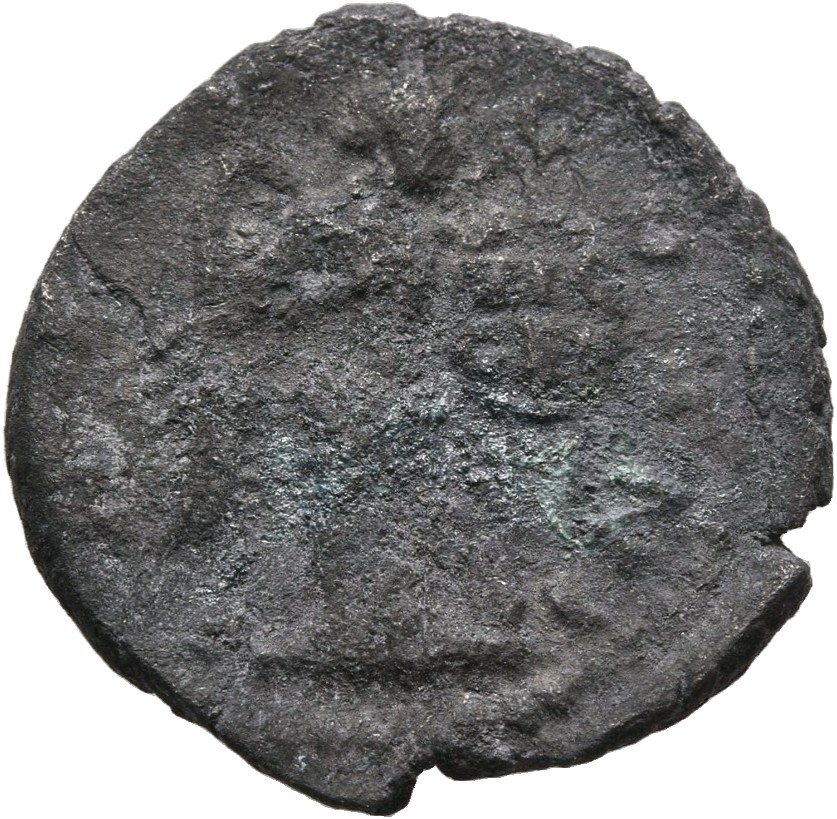 RIC III Marcus Aurelius 240 Marcus Aurelius reverse, Victory, winged, naked to waist, standing right, placing with left ha...