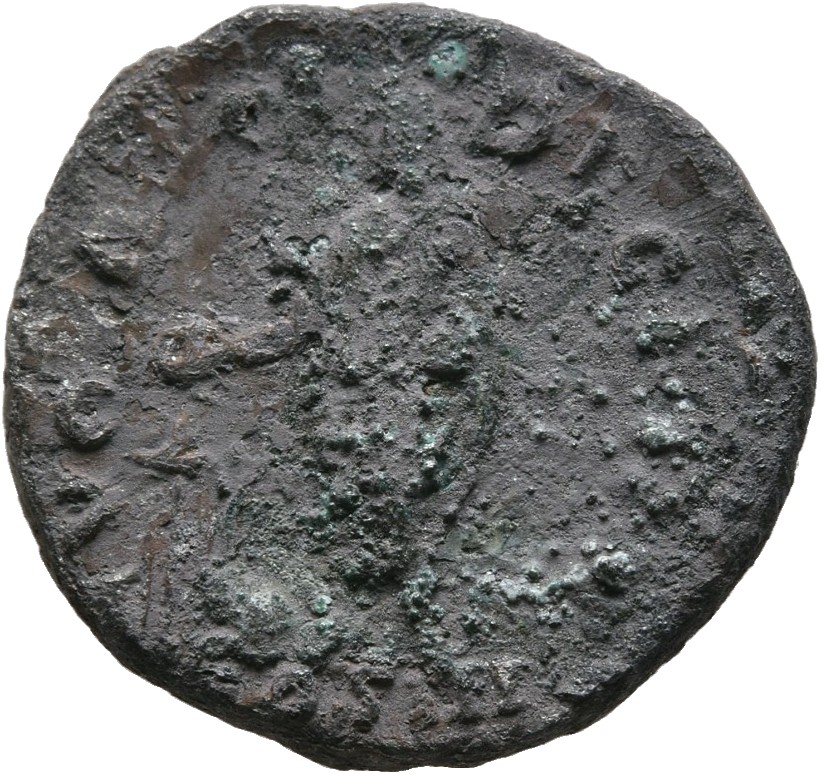 RIC III Marcus Aurelius 248 Marcus Aurelius reverse, Marcus Aurelius, veiled, togate, standing left, sacrificing out of pa...