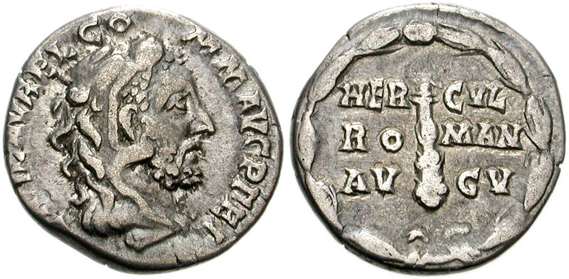 RIC III Marcus Aurelius 251 Marcus Aurelius obverse, Head of Marcus Aurelius, laureate, right