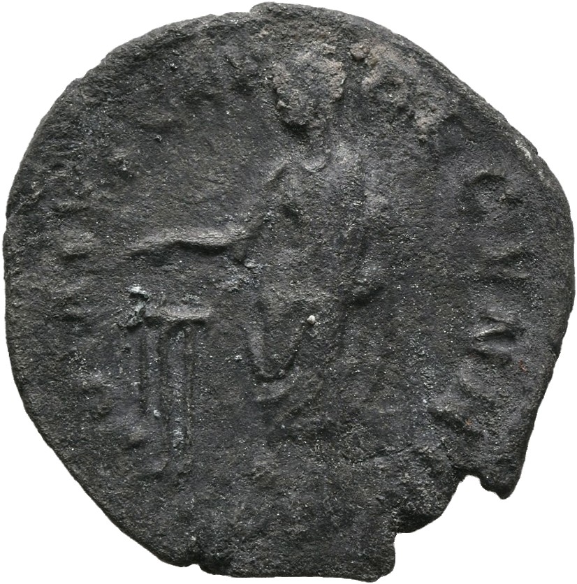 RIC III Marcus Aurelius 251 Marcus Aurelius reverse, Marcus Aurelius, veiled, togate, standing left, sacrificing out of pa...