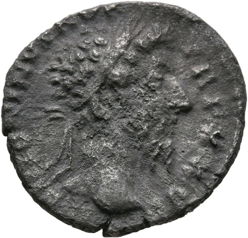 RIC III Marcus Aurelius 252 Marcus Aurelius obverse, Head of Marcus Aurelius, laureate, right