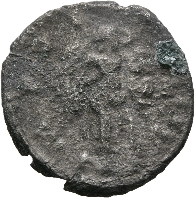 RIC III Marcus Aurelius 257 Marcus Aurelius reverse, Victory, winged, naked to waist, standing right, with left hand setti...