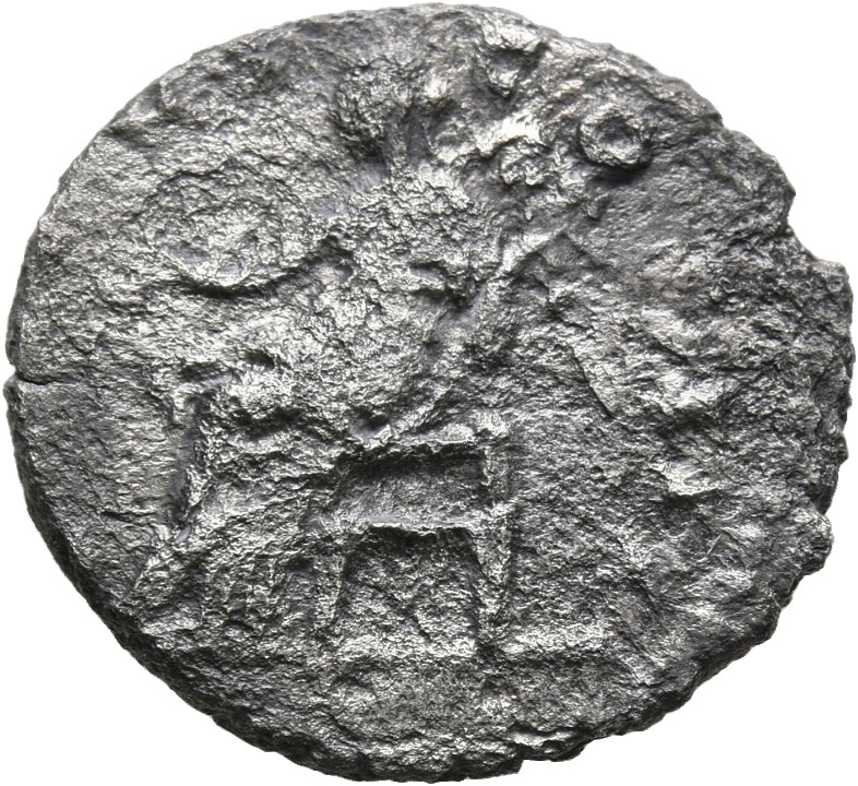 RIC III Marcus Aurelius 258 Marcus Aurelius reverse, Victory, winged, draped, seated left on low seat, holding patera in e...