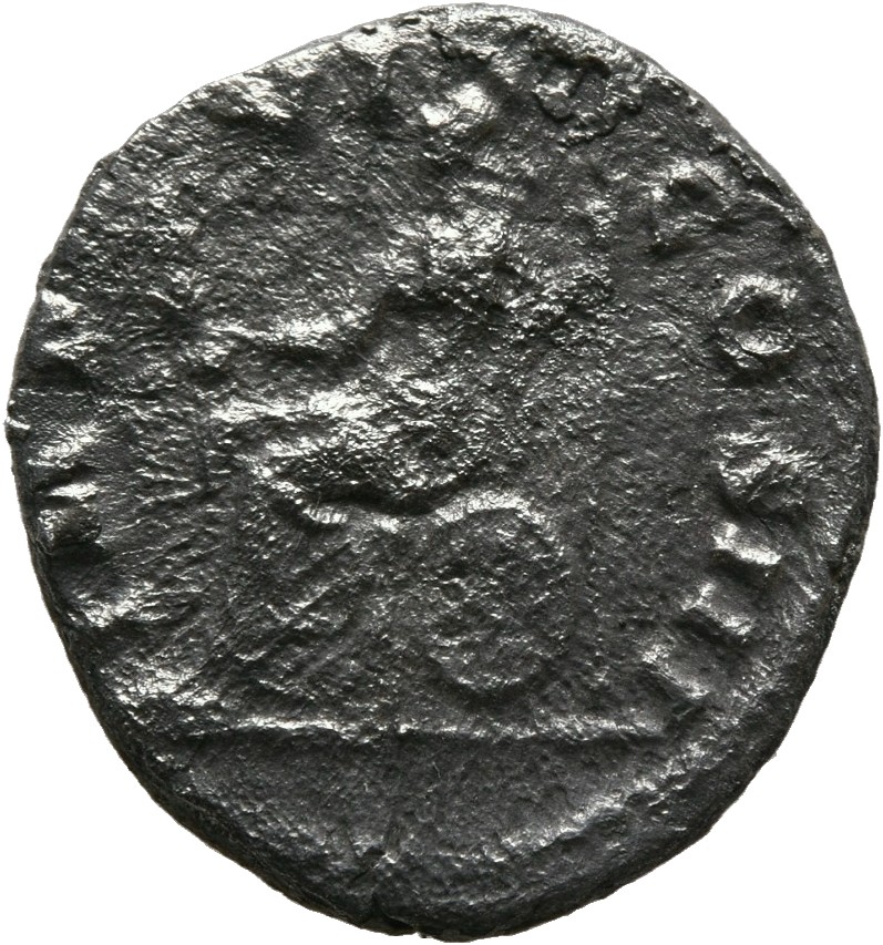 RIC III Marcus Aurelius 260A Marcus Aurelius reverse, Roma, helmeted, draped, seated left on low seat, holding Victory on ...