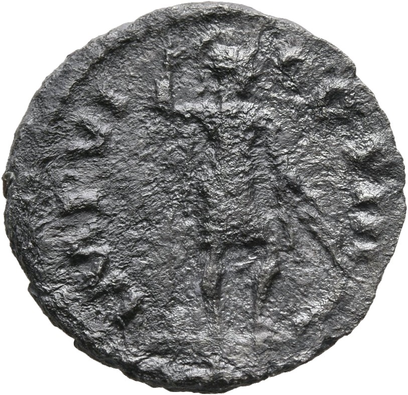 RIC III Marcus Aurelius 276 Marcus Aurelius reverse, Mars, helmeted, in military dress, standing right, holding vertical s...