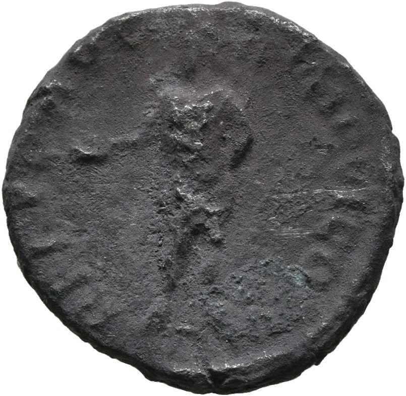 RIC III Marcus Aurelius 285A Marcus Aurelius reverse, Mercury, wearing petasus and short cloak, standing front, head left,...