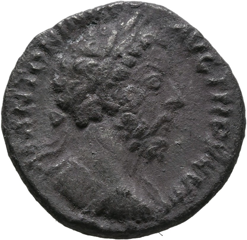 RIC III Marcus Aurelius 298 Marcus Aurelius obverse, Head of Marcus Aurelius, laureate, right