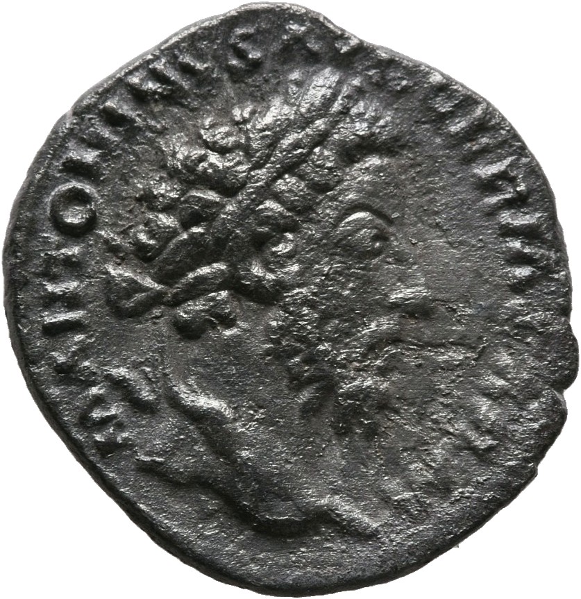 RIC III Marcus Aurelius 353 Marcus Aurelius obverse, Head of Marcus Aurelius, laureate, right