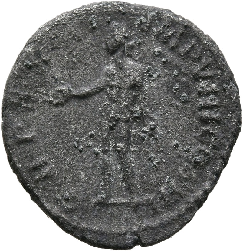 RIC III Marcus Aurelius 353 Marcus Aurelius reverse, Genius, nude, standing left, holding patera in right hand and corn-ea...