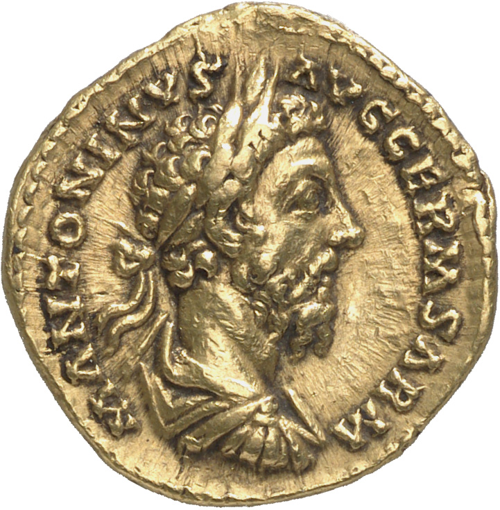 RIC III Marcus Aurelius 362 Marcus Aurelius obverse, Bust of Marcus Aurelius, laureate, draped, cuirassed, right