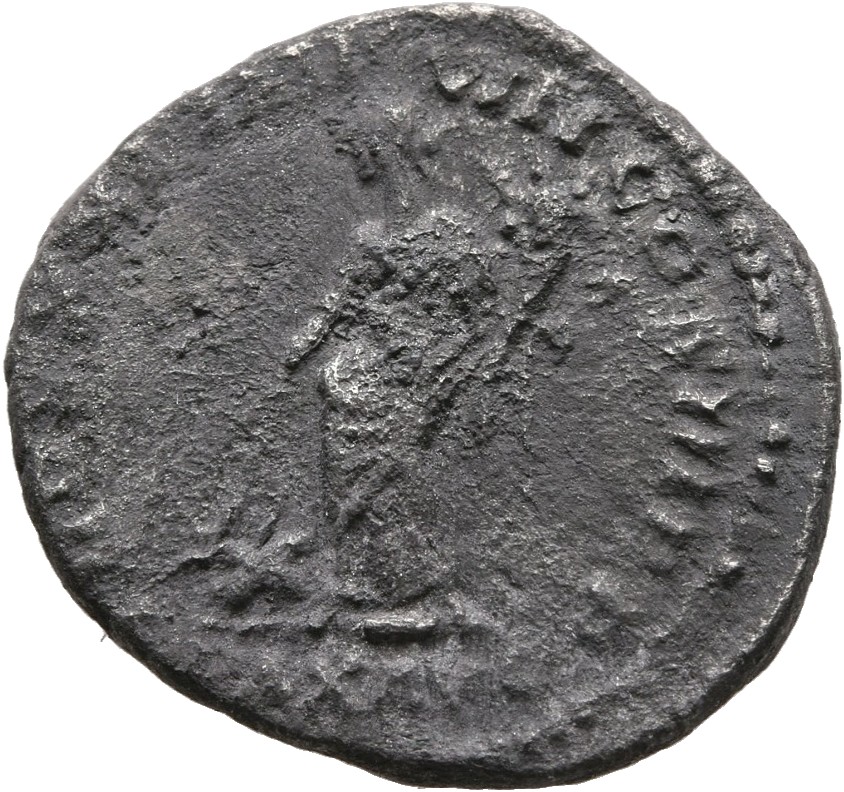 RIC III Marcus Aurelius 369 Marcus Aurelius reverse, Pax, draped, standing left, with torch in outstretched right hand set...