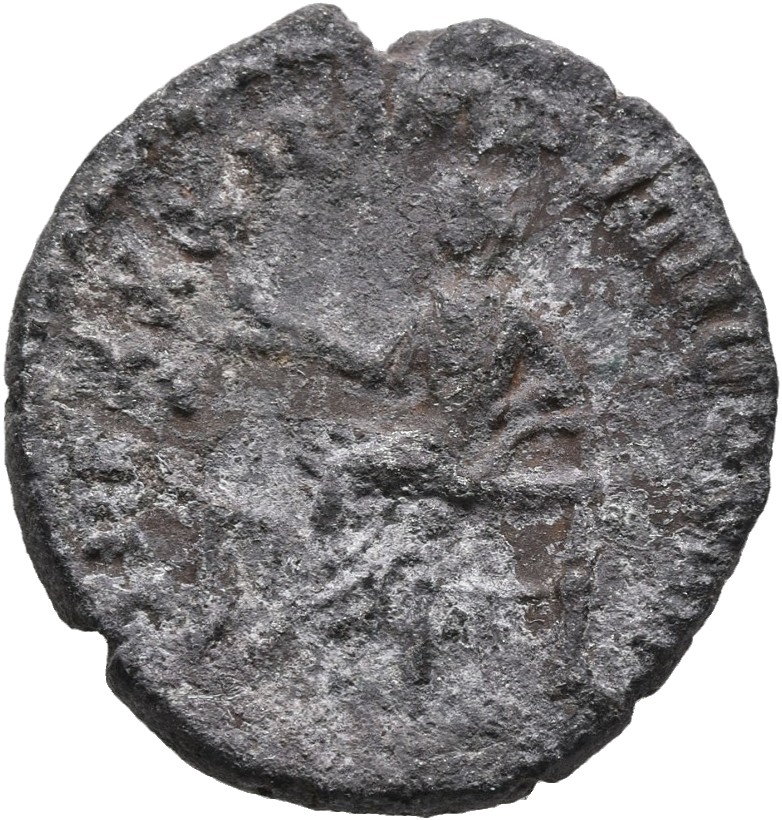 RIC III Marcus Aurelius 385 Marcus Aurelius reverse, Salus, draped, seated left on low seat, holding in extended right han...