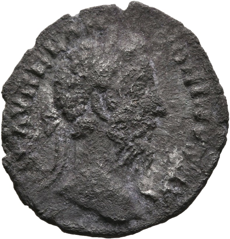 RIC III Marcus Aurelius 385 Marcus Aurelius obverse, Head of Marcus Aurelius, laureate, right