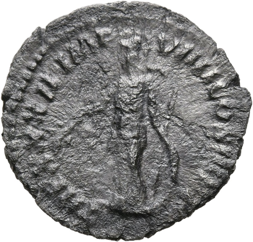 RIC III Marcus Aurelius 387 Marcus Aurelius reverse, Minerva, helmeted, draped, standing left, holding up olive-branch in ...