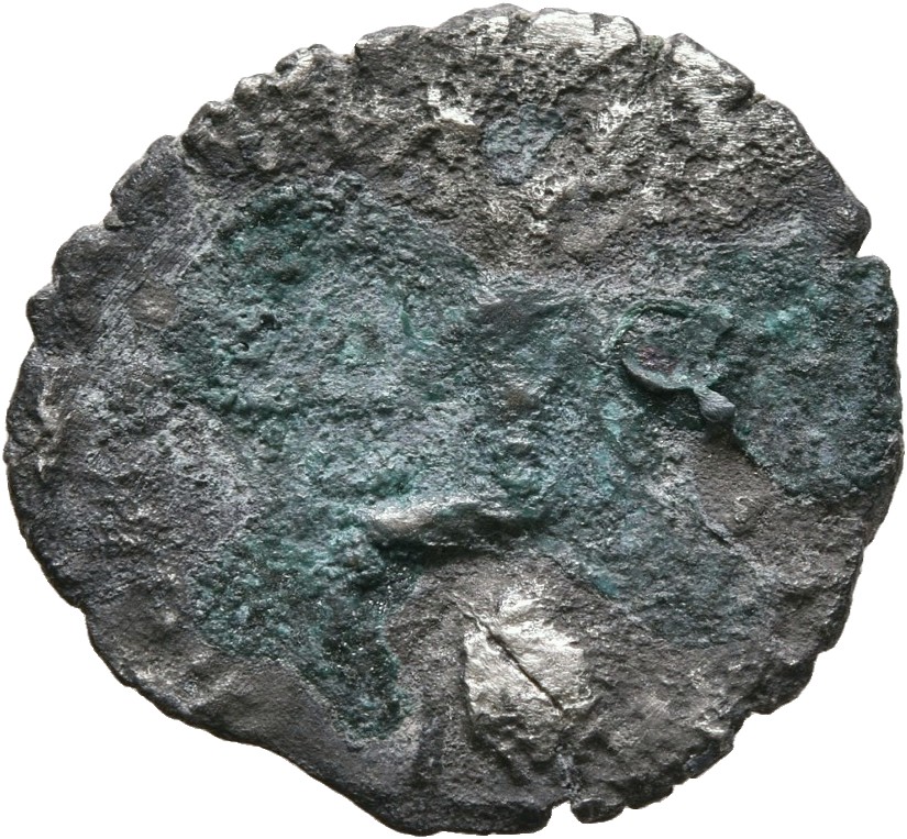 RIC III Marcus Aurelius 393 Marcus Aurelius reverse, Roma, helmeted, in military dress, seated left on cuirass and shields...