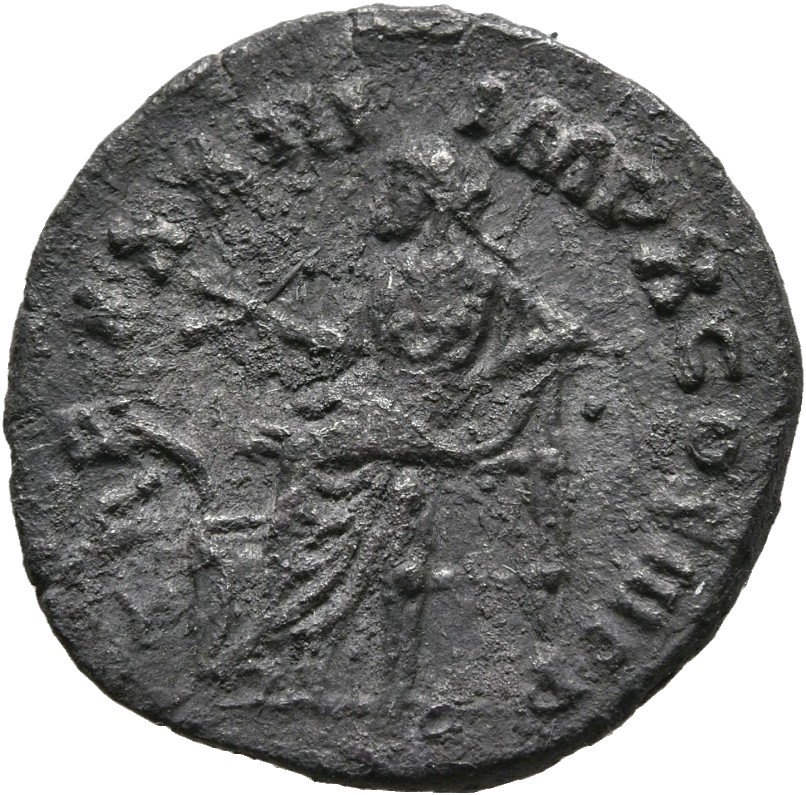 RIC III Marcus Aurelius 403 Marcus Aurelius reverse, Salus, draped, seated left on low seat, holding two corn-ears; at her...