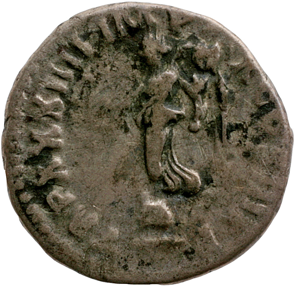 RIC III Marcus Aurelius 411 Marcus Aurelius reverse, Victory, winged, draped, standing left on globe, holding wreath in ex...