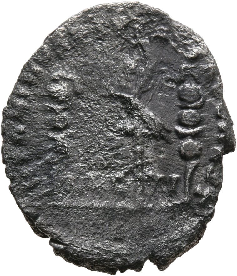 RIC III Marcus Aurelius 443 Marcus Aurelius reverse, Legionary eagle between two standards