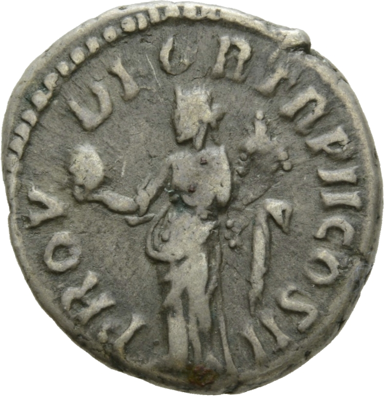 RIC III Marcus Aurelius 482 Marcus Aurelius reverse, Providentia, draped, standing left, holding globe on extended right h...