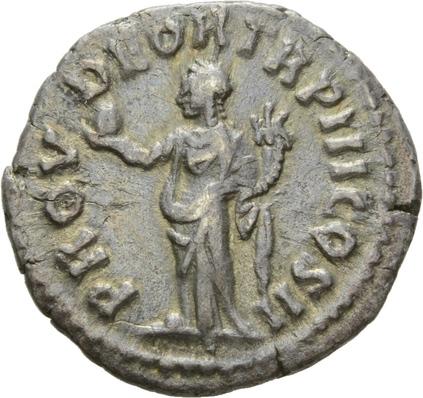 RIC III Marcus Aurelius 491 Marcus Aurelius reverse, Providentia, draped, standing left, holding globe on extended right h...