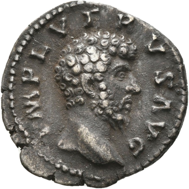 RIC III Marcus Aurelius 491 Marcus Aurelius obverse, Head of Lucius Verus, bare, right