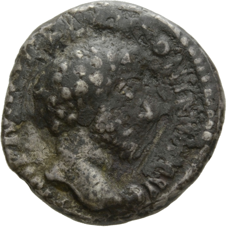 Marcus Aurelius obverse — Head of Marcus Aurelius, bare, right