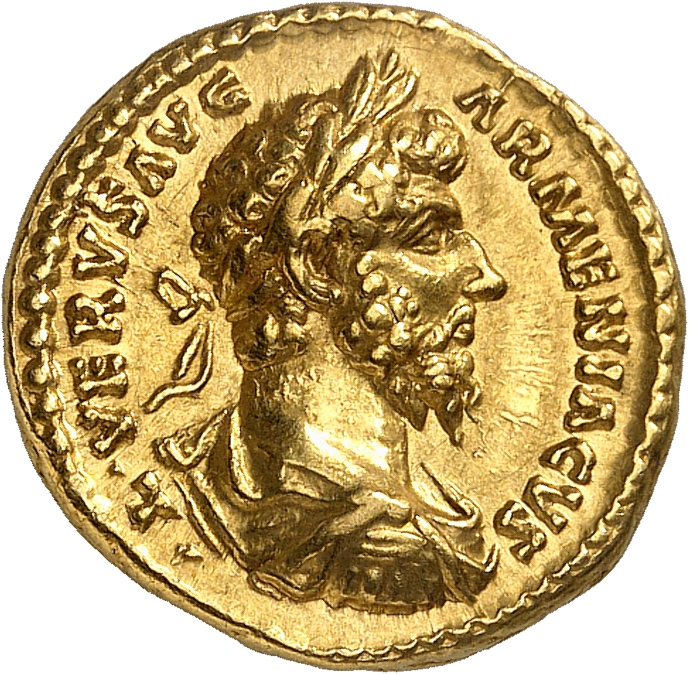 RIC III Marcus Aurelius 525 Marcus Aurelius obverse, Bust of Marcus Aurelius, laureate, draped, cuirassed, right