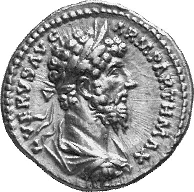 RIC III Marcus Aurelius 573 Marcus Aurelius obverse, Bust of Lucius Verus, laureate, cuirassed, right or Bust of Lucius Ve...