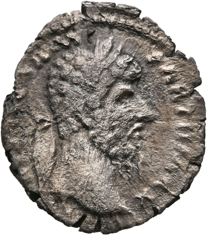 RIC III Marcus Aurelius 578 Marcus Aurelius obverse, Head of Lucius Verus, laureate, right
