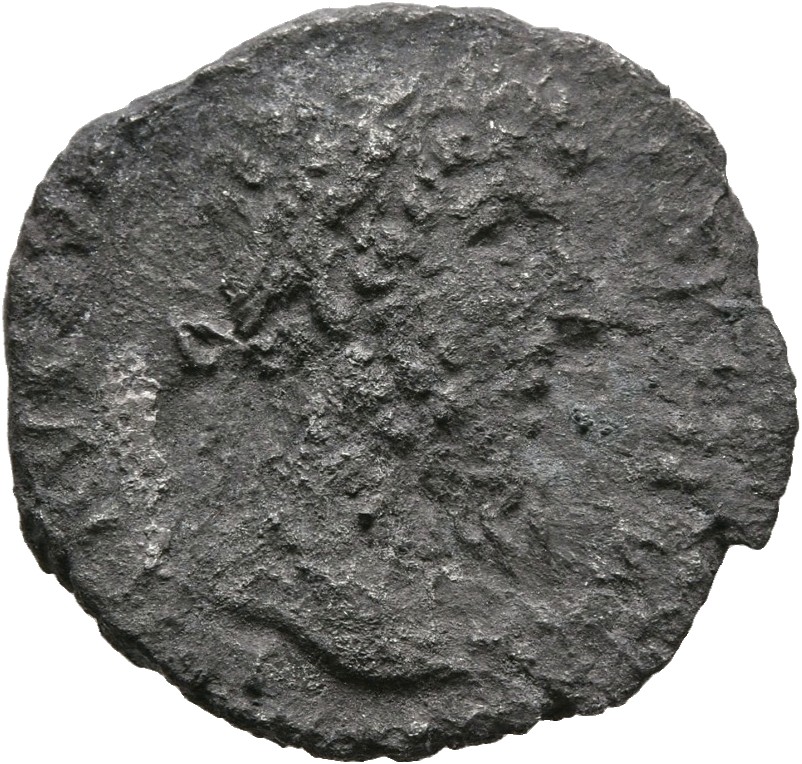 RIC III Marcus Aurelius 586 Marcus Aurelius obverse, Head of Lucius Verus, laureate, right