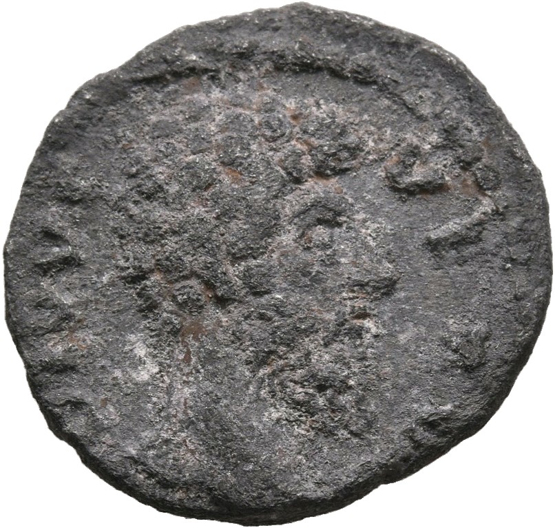 RIC III Marcus Aurelius 596A Marcus Aurelius obverse, Head of Lucius Verus, bare, right
