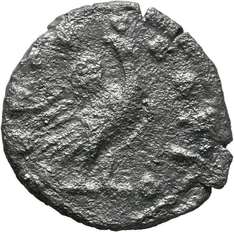 RIC III Marcus Aurelius 596A Marcus Aurelius reverse, Eagle, standing front, head left, wings open