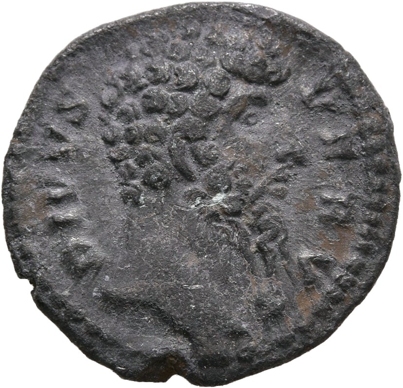 RIC III Marcus Aurelius 596B Marcus Aurelius obverse, Head of Lucius Verus, bare, right